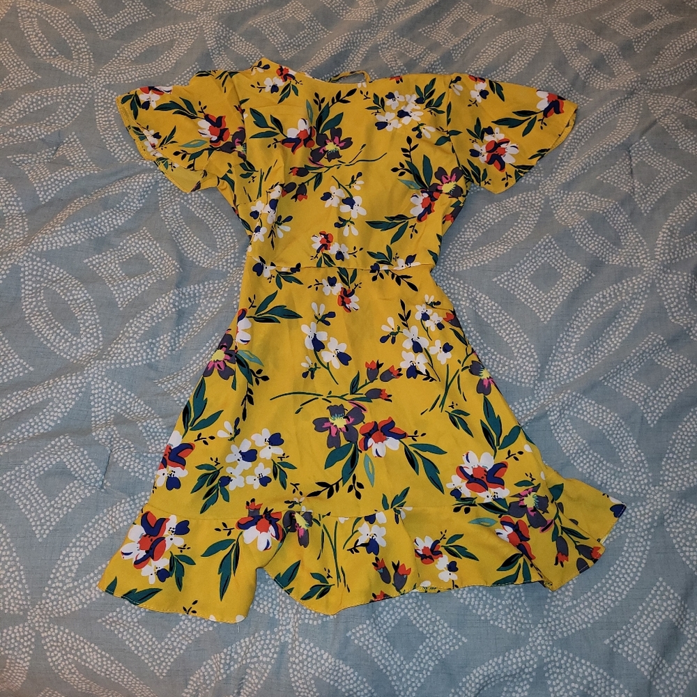 Yellow floral dress